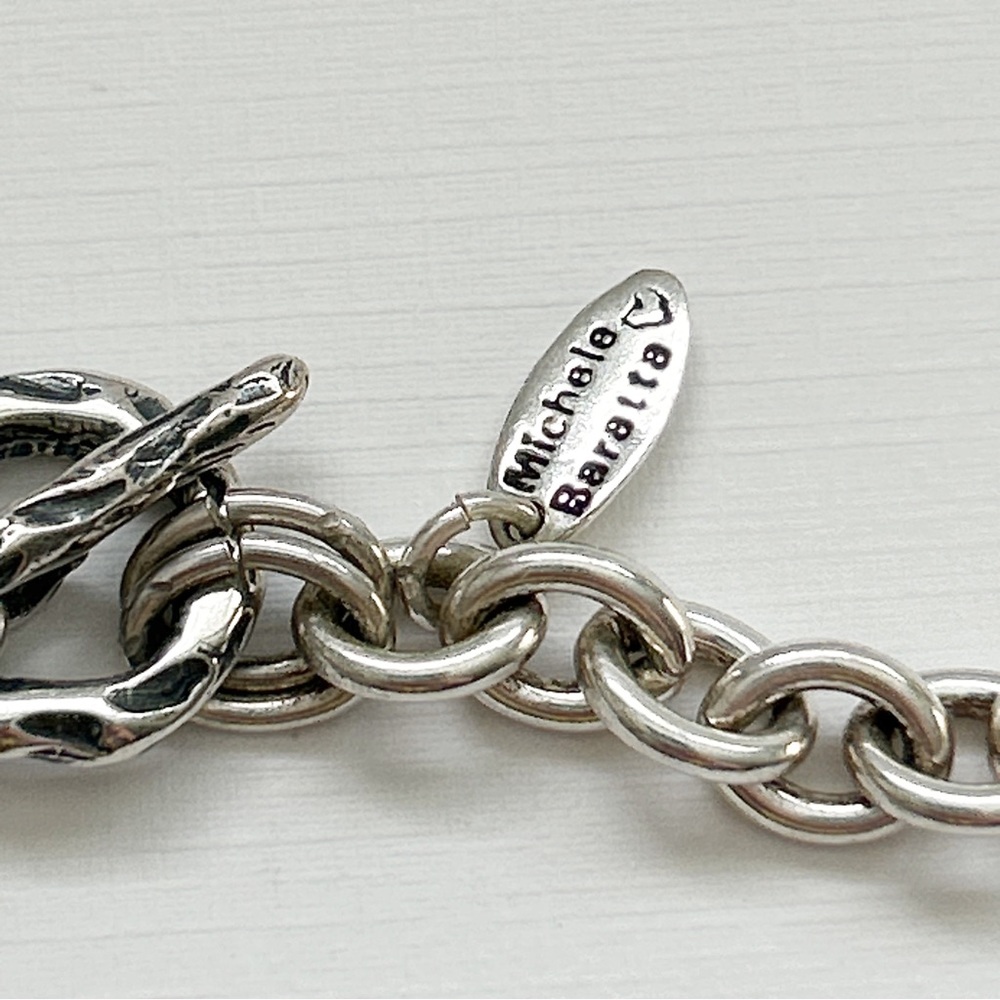 Michele Baratta Double Portrait of Love Sterling Silver Necklace - Picture 5 of 6